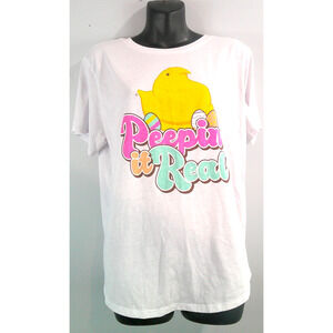 Peeps Short Sleeve T-Shirt Easter Peepin It Real Women's XXL